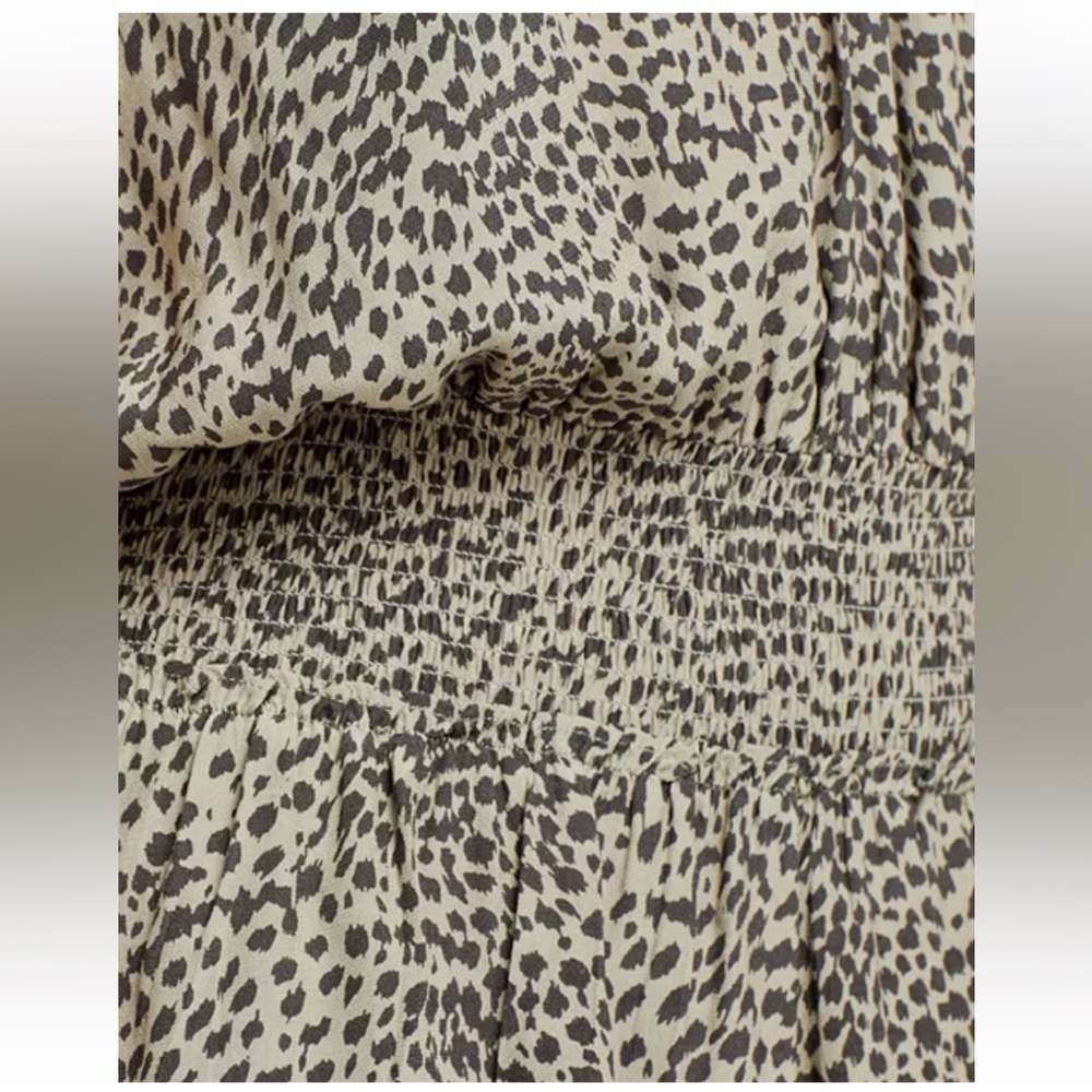 Rails Karla Animal Print Mini Dress in Olive Lynx, Sz L - Picture 4 of 14